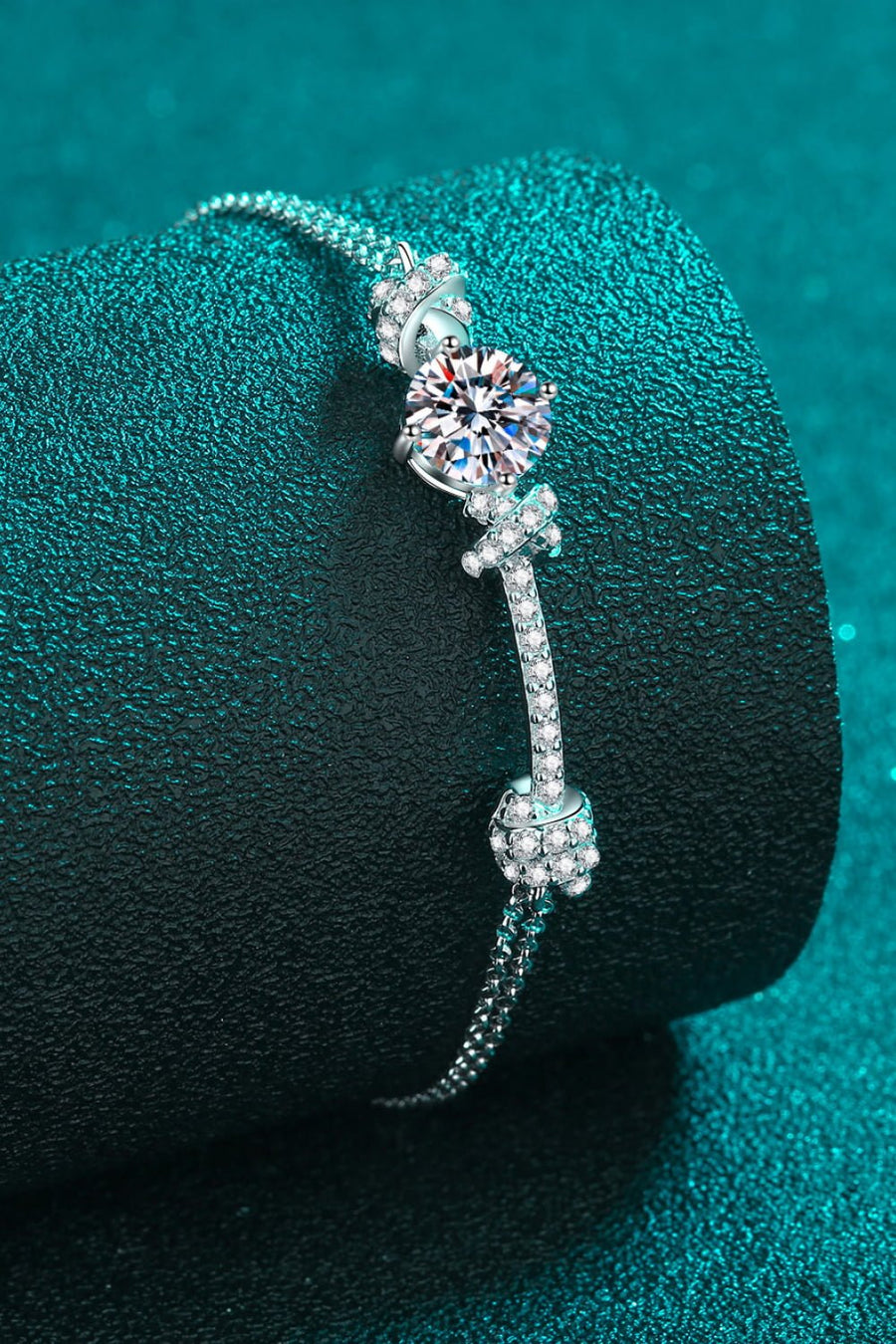 2 Carat Moissanite 925 Sterling Silver Bracelet - Coolpeacock