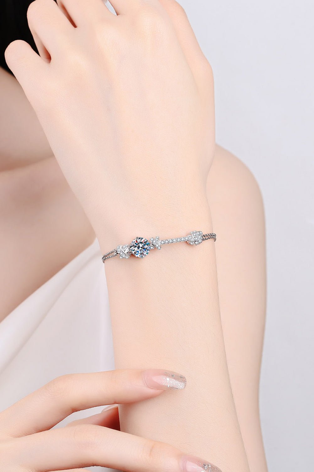 2 Carat Moissanite 925 Sterling Silver Bracelet - Coolpeacock