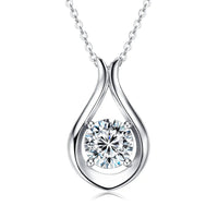 2 Carat Moissanite 925 Sterling Silver Pendant Necklace - Coolpeacock