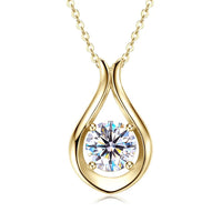 2 Carat Moissanite 925 Sterling Silver Pendant Necklace - Coolpeacock