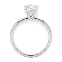 2 Carat Oval Lab Grown IGI G/VS1 Diamond Solitaire Ring in 14K White Gold - KIAHMILLA