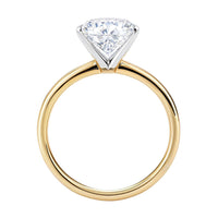 2 Carat Oval Lab Grown IGI G/VS1 Diamond Solitaire Ring in 14K Yellow Gold - KIAHMILLA