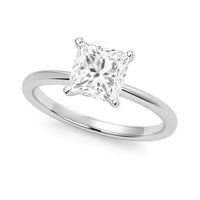 2 Carat Princess Lab Grown IGI G/VS1 Diamond Solitaire Ring in 10K White Gold - KIAHMILLA