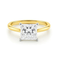 2 Carat Princess Lab Grown IGI G/VS1 Diamond Solitaire Ring in 14K Yellow Gold - KIAHMILLA