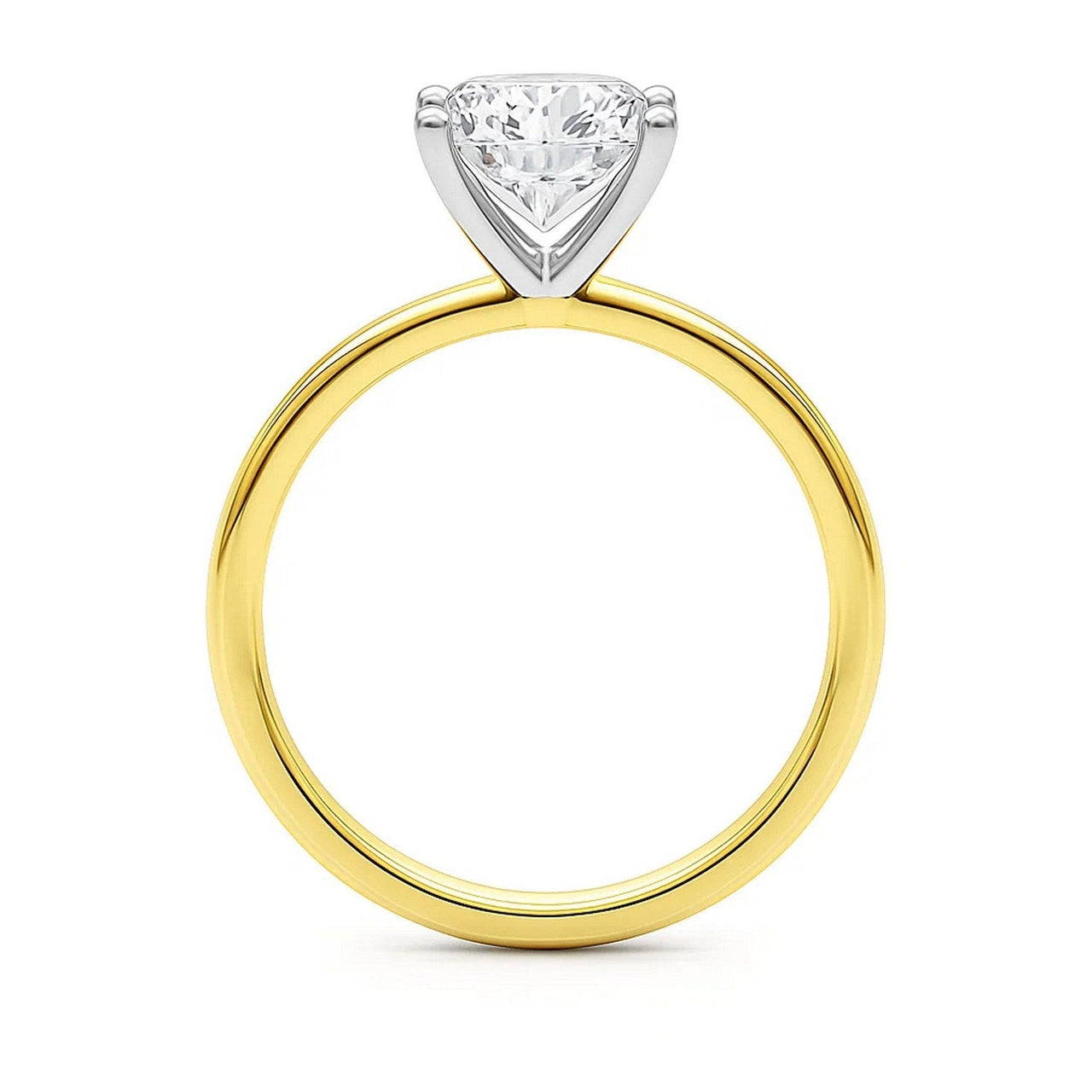 2 Carat Princess Lab Grown IGI G/VS1 Diamond Solitaire Ring in 14K Yellow Gold - KIAHMILLA