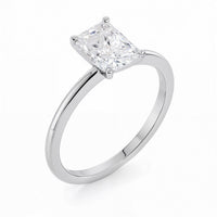 2 Carat Radiant Lab Grown IGI G/VS1 Diamond Solitaire Ring in 10K White Gold - KIAHMILLA