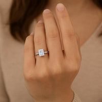 2 Carat Radiant Lab Grown IGI G/VS1 Diamond Solitaire Ring in 10K White Gold - KIAHMILLA