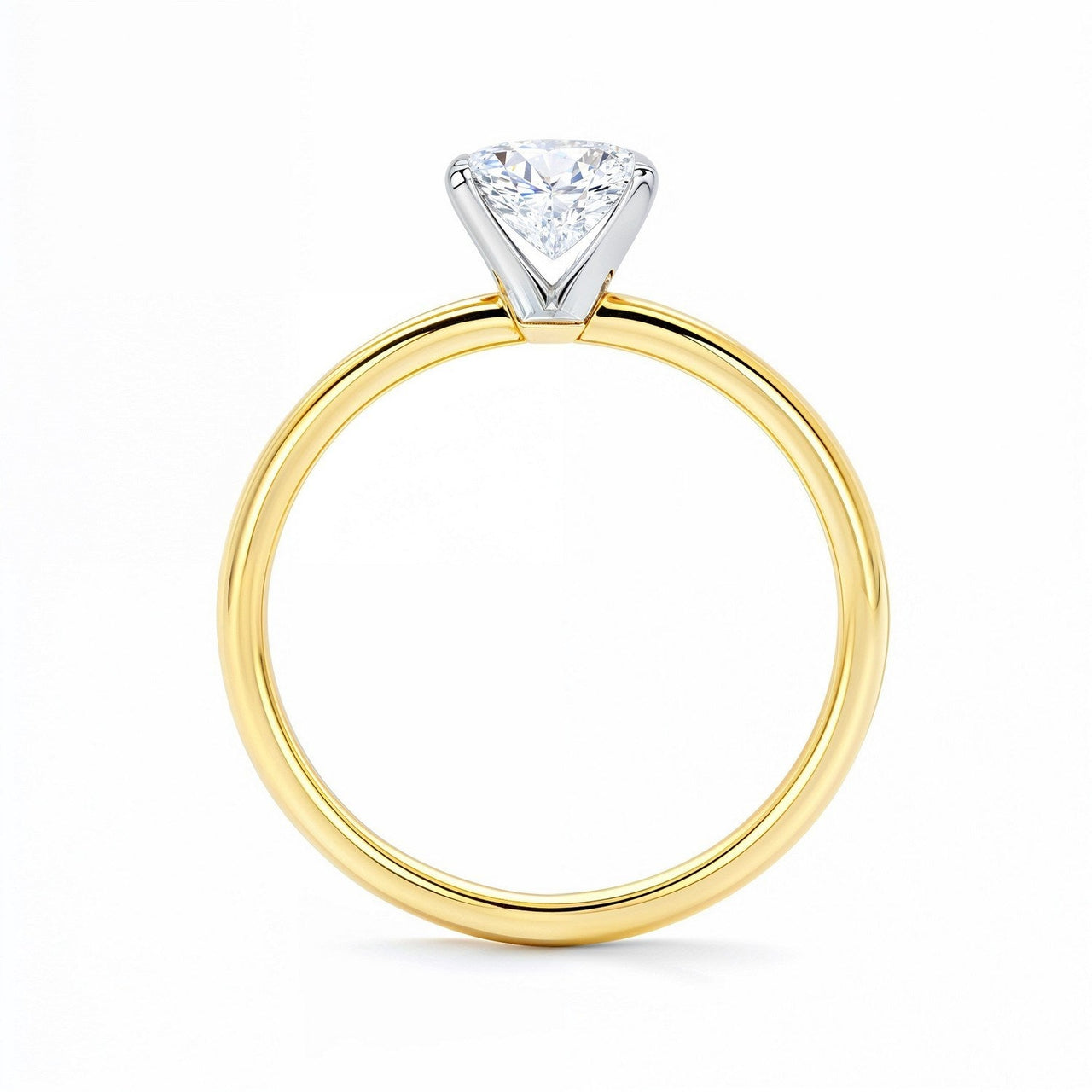 2 Carat Radiant Lab Grown IGI G/VS1 Diamond Solitaire Ring in 10K Yellow Gold - KIAHMILLA