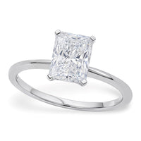 2 Carat Radiant Lab Grown IGI G/VS1 Diamond Solitaire Ring in 14K White Gold - KIAHMILLA