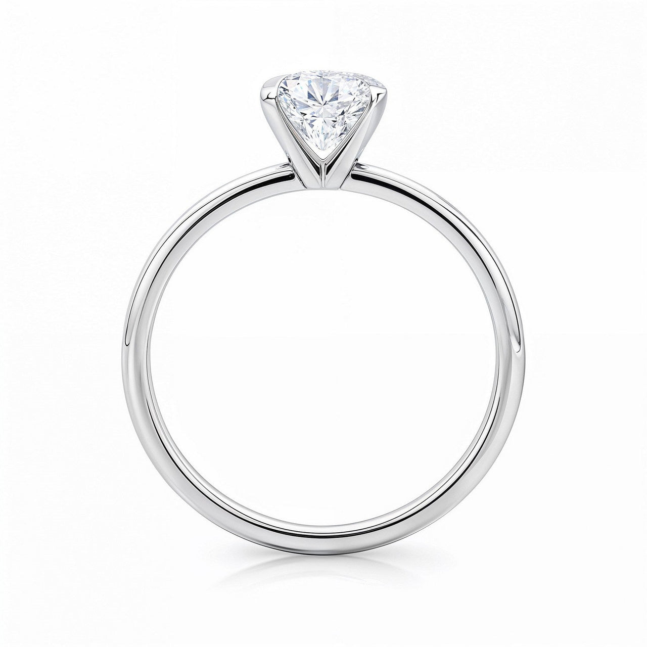 2 Carat Radiant Lab Grown IGI G/VS1 Diamond Solitaire Ring in 14K White Gold - KIAHMILLA