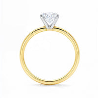2 Carat Radiant Lab Grown IGI G/VS1 Diamond Solitaire Ring in 14K Yellow Gold - KIAHMILLA