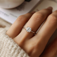 2 Carat Round Lab Grown IGI G/VS1 Diamond Solitaire Ring in 10K White Gold - KIAHMILLA