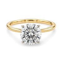 2 Carat Round Lab Grown IGI G/VS1 Diamond Solitaire Ring in 10K Yellow Gold - KIAHMILLA