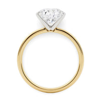 2 Carat Round Lab Grown IGI G/VS1 Diamond Solitaire Ring in 14K Yellow Gold - KIAHMILLA
