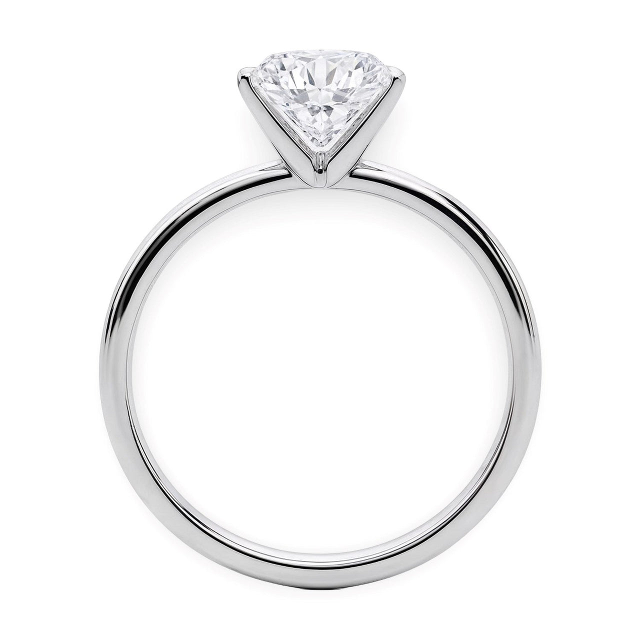 2 Carat Round Lab Grown IGI G/VS1 Diamond Solitaire Ring in Sterling Silver - KIAHMILLA