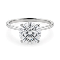 2 Carat Round Lab Grown IGI G/VS1 Diamond Solitaire Ring in Sterling Silver - KIAHMILLA