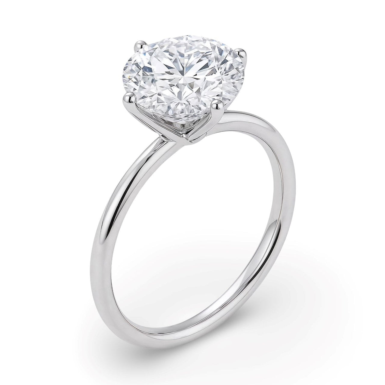 2 Carat Round Lab Grown IGI G/VS1 Diamond Solitaire Ring in Sterling Silver - KIAHMILLA