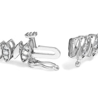 .925 Sterling SIlver 1.00 Cttw Marquise Link Bracelet