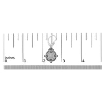 Black Rhodium and .925 Sterling Silver 3/4 Cttw Diamond Medallion Drop Earrings