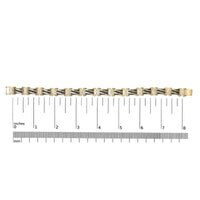 Men's 14K Yellow Gold Plated .925 Sterling Silver 2.0 Cttw Black Diamond Statement Link Bracelet