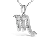 Sterling Silver 1/7 Cttw Diamond Scorpio Zodiac Pendant Necklace