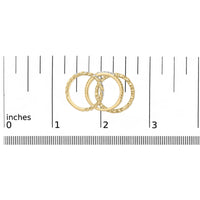 14K Yellow Gold Plated Sterling Silver 1/4 Cttw Diamond Twist Leaf Stackable Ring Set
