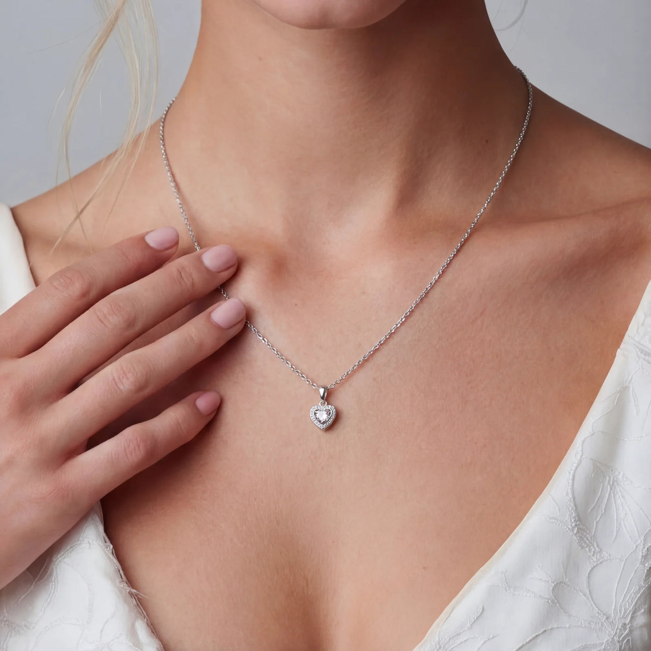 Heart of Light Moissanite Necklace by KIAHMILLA