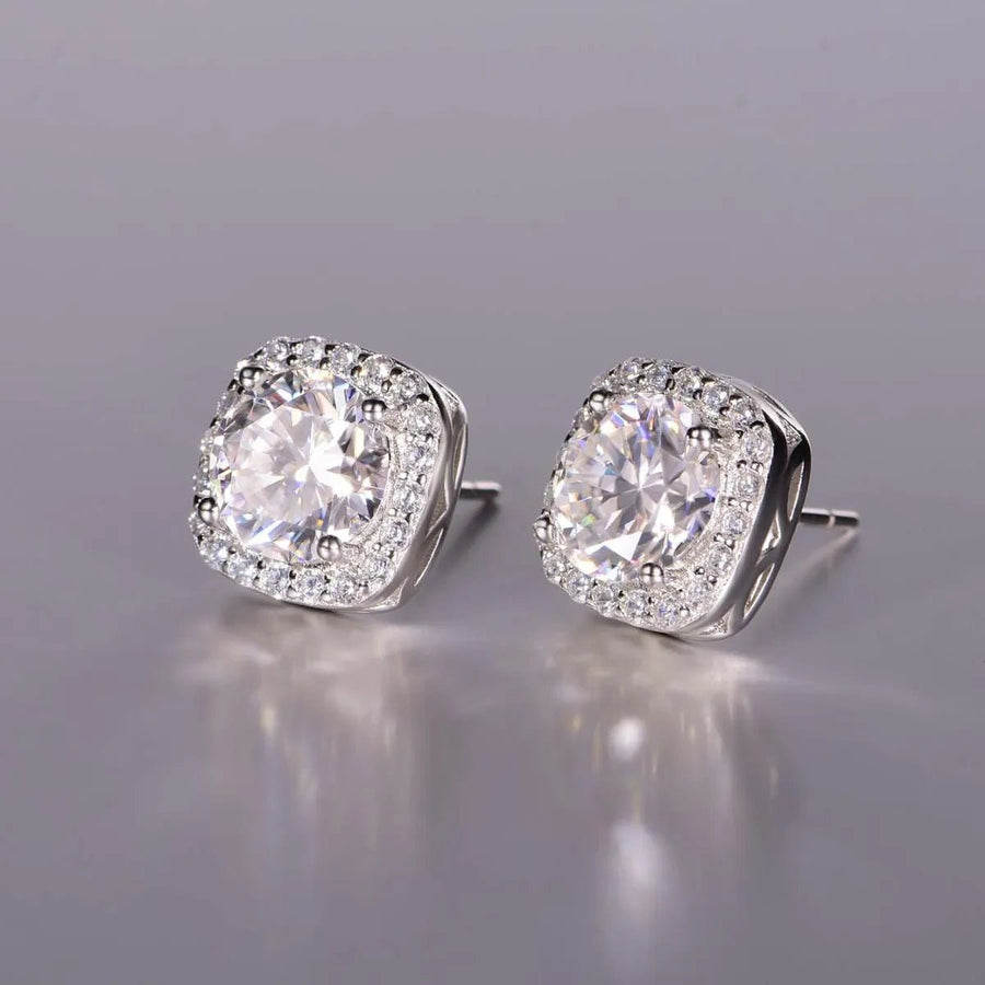 2.4 Carat Moissanite Stud Earrings - Coolpeacock