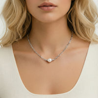 Luna Pearl Chain Necklace by KIAHMILLA