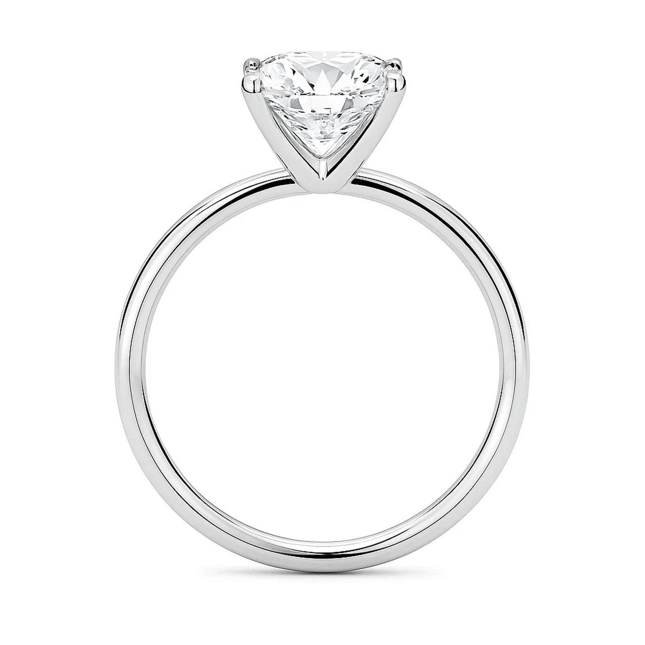 3 Carat Cushion Lab Grown IGI G/VS1 Diamond Solitaire Ring in 10K White Gold - KIAHMILLA