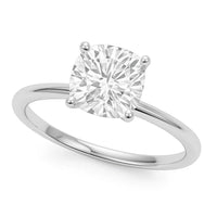 3 Carat Cushion Lab Grown IGI G/VS1 Diamond Solitaire Ring in 10K White Gold - KIAHMILLA