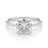 3 Carat Cushion Lab Grown IGI G/VS1 Diamond Solitaire Ring in 14K White Gold - KIAHMILLA