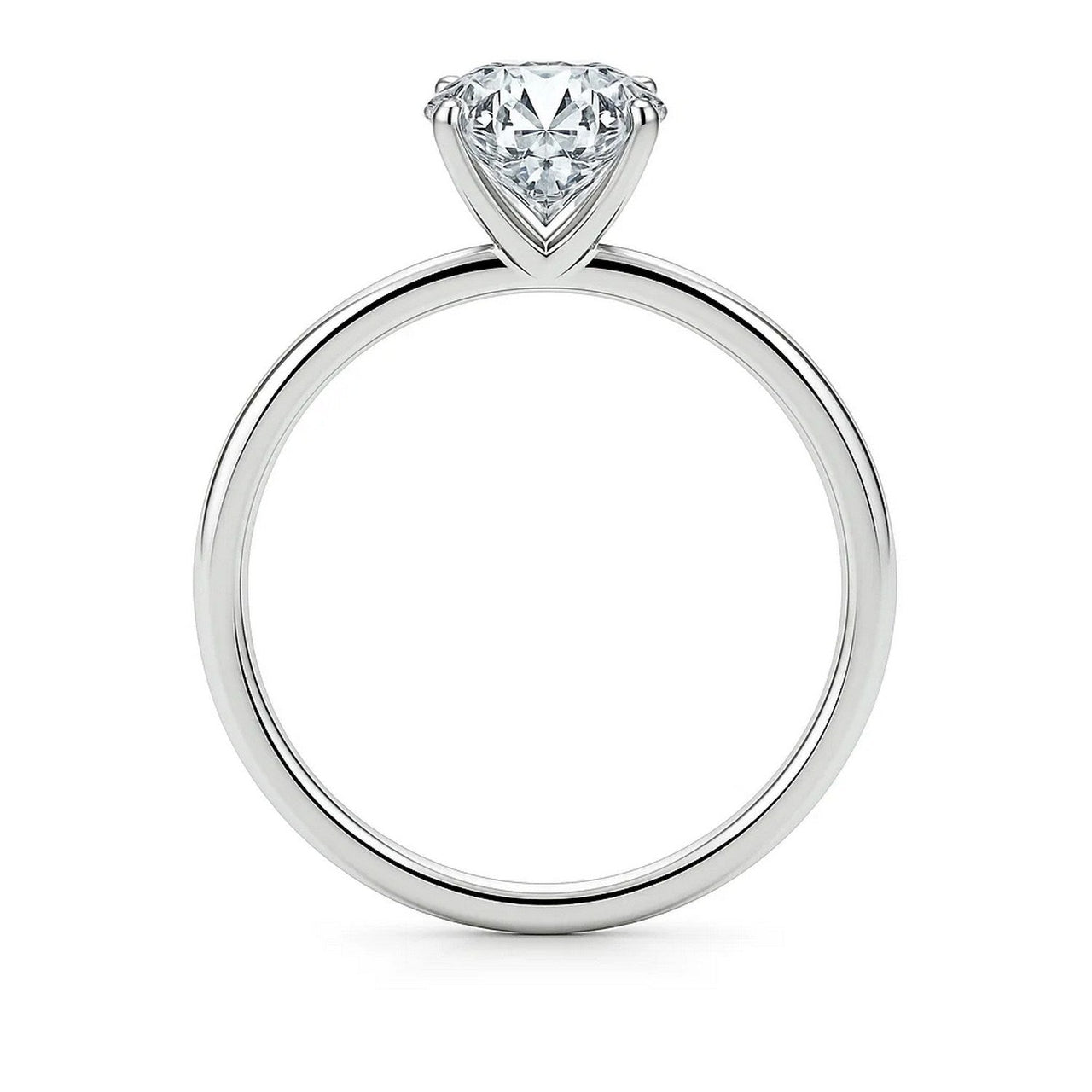 3 Carat Emerald Lab Grown IGI G/VS1 Diamond Solitaire Ring in 10K White Gold - KIAHMILLA