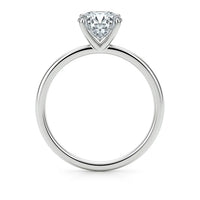 3 Carat Emerald Lab Grown IGI G/VS1 Diamond Solitaire Ring in 10K White Gold - KIAHMILLA