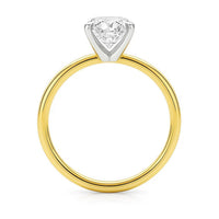 3 Carat Emerald Lab Grown IGI G/VS1 Diamond Solitaire Ring in 14K Yellow Gold - KIAHMILLA
