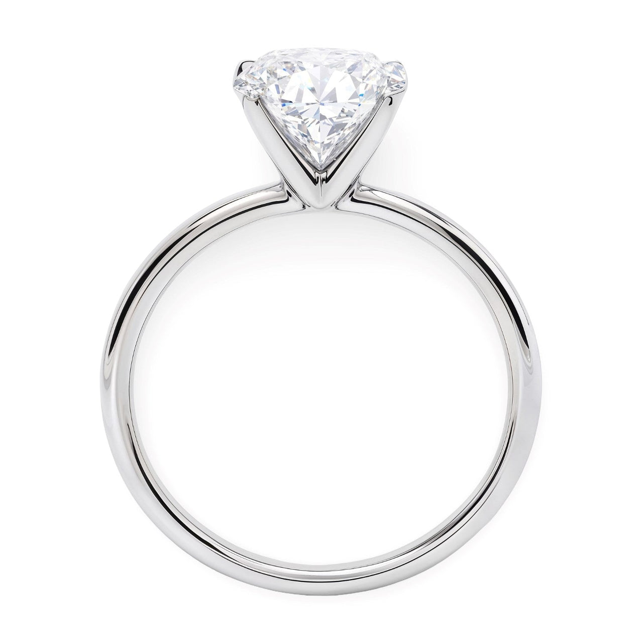 3 Carat Oval Lab Grown IGI G/VS1 Diamond Solitaire Ring in 14K White Gold - KIAHMILLA