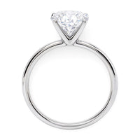 3 Carat Oval Lab Grown IGI G/VS1 Diamond Solitaire Ring in 14K White Gold - KIAHMILLA