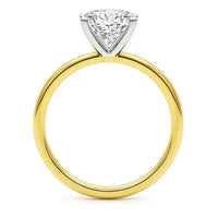 3 Carat Princess Lab Grown IGI G/VS1 Diamond Solitaire Ring in 10K Yellow Gold - KIAHMILLA