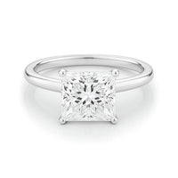 3 Carat Princess Lab Grown IGI G/VS1 Diamond Solitaire Ring in 14K White Gold - KIAHMILLA