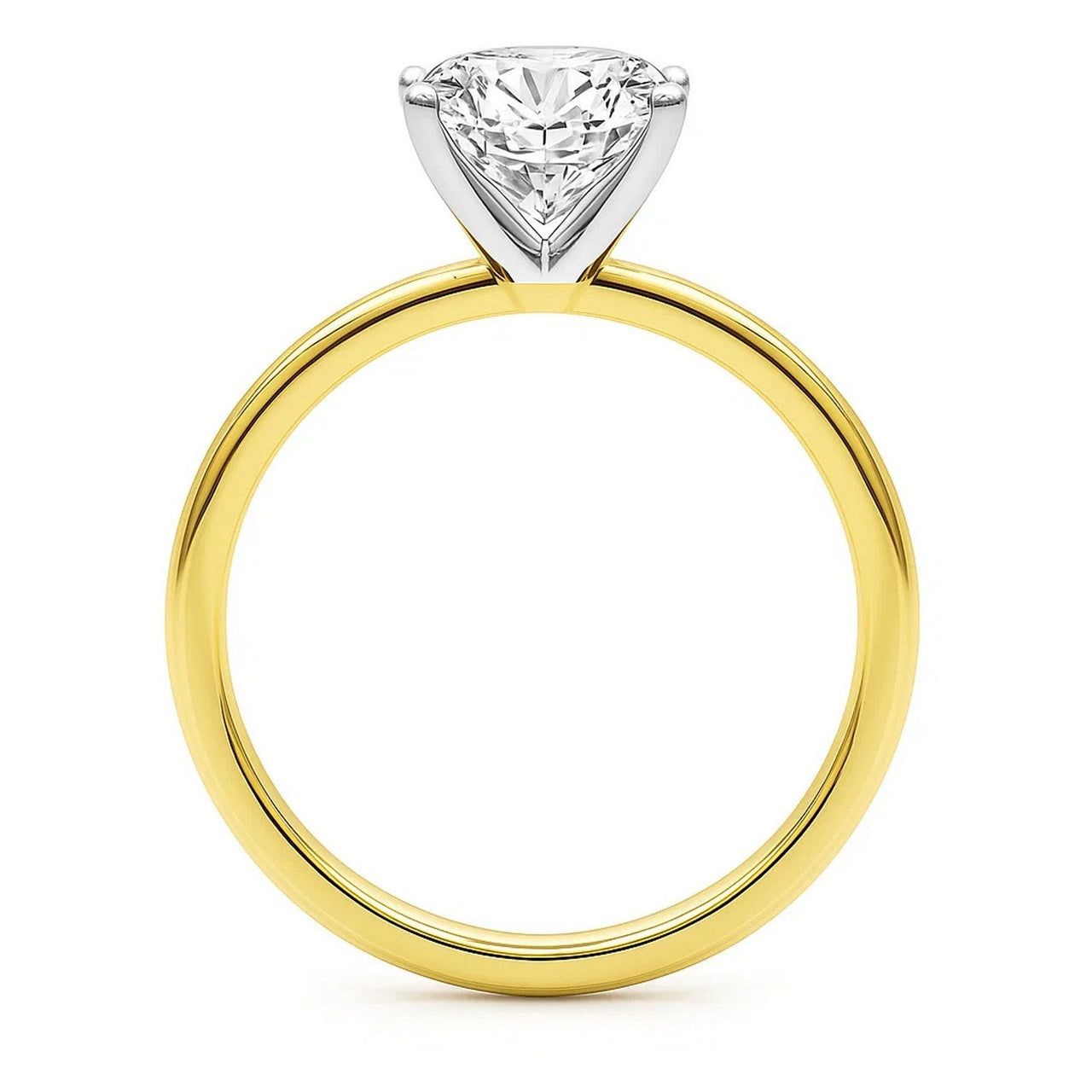 3 Carat Princess Lab Grown IGI G/VS1 Diamond Solitaire Ring in 14K Yellow Gold - KIAHMILLA