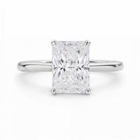3 Carat Radiant Lab Grown IGI G/VS1 Diamond Solitaire Ring in 10K White Gold - KIAHMILLA