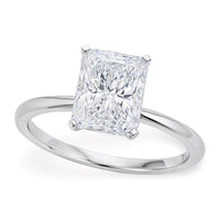 3 Carat Radiant Lab Grown IGI G/VS1 Diamond Solitaire Ring in 10K White Gold - KIAHMILLA