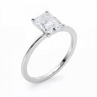 3 Carat Radiant Lab Grown IGI G/VS1 Diamond Solitaire Ring in 10K White Gold - KIAHMILLA