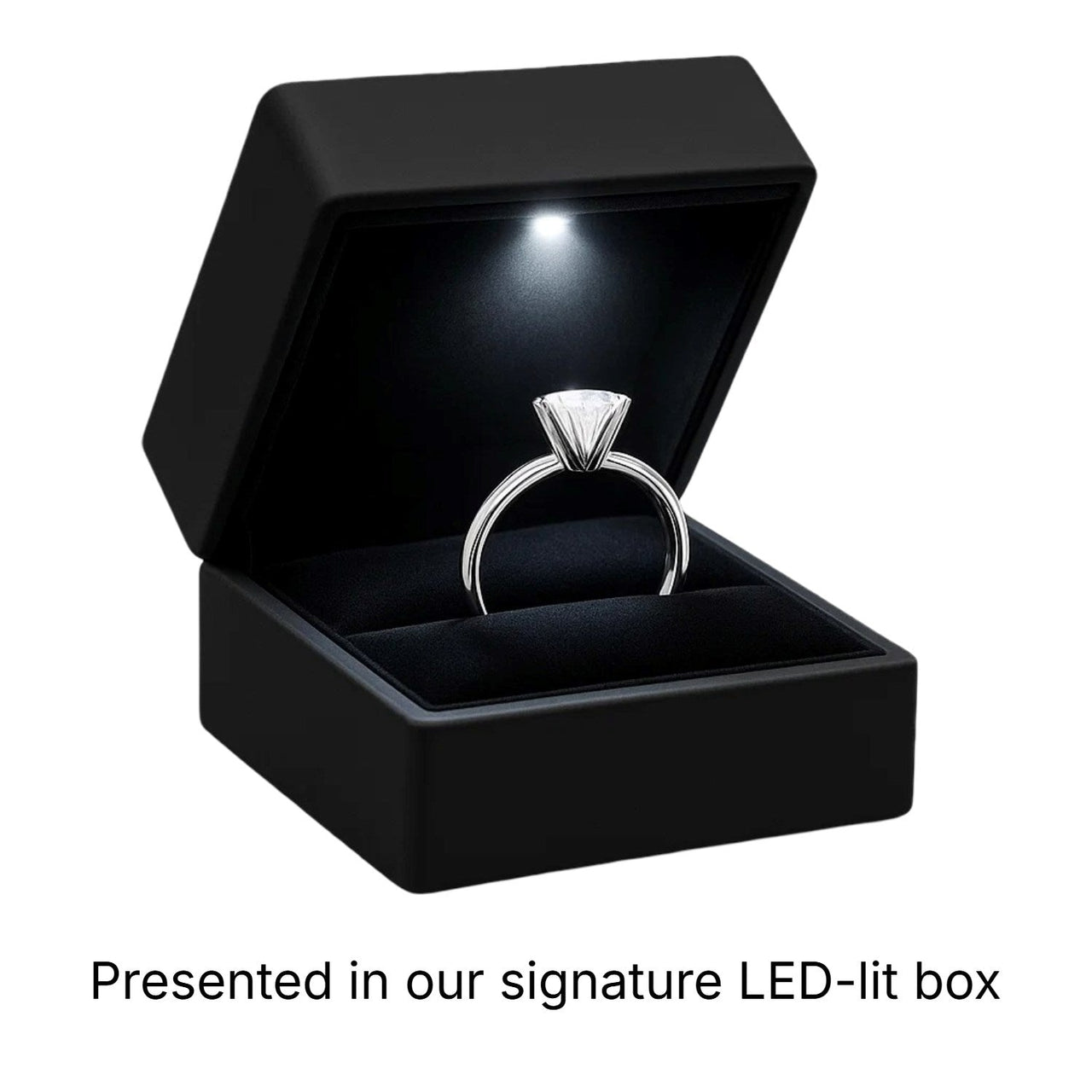 3 Carat Radiant Lab Grown IGI G/VS1 Diamond Solitaire Ring in 10K White Gold - KIAHMILLA