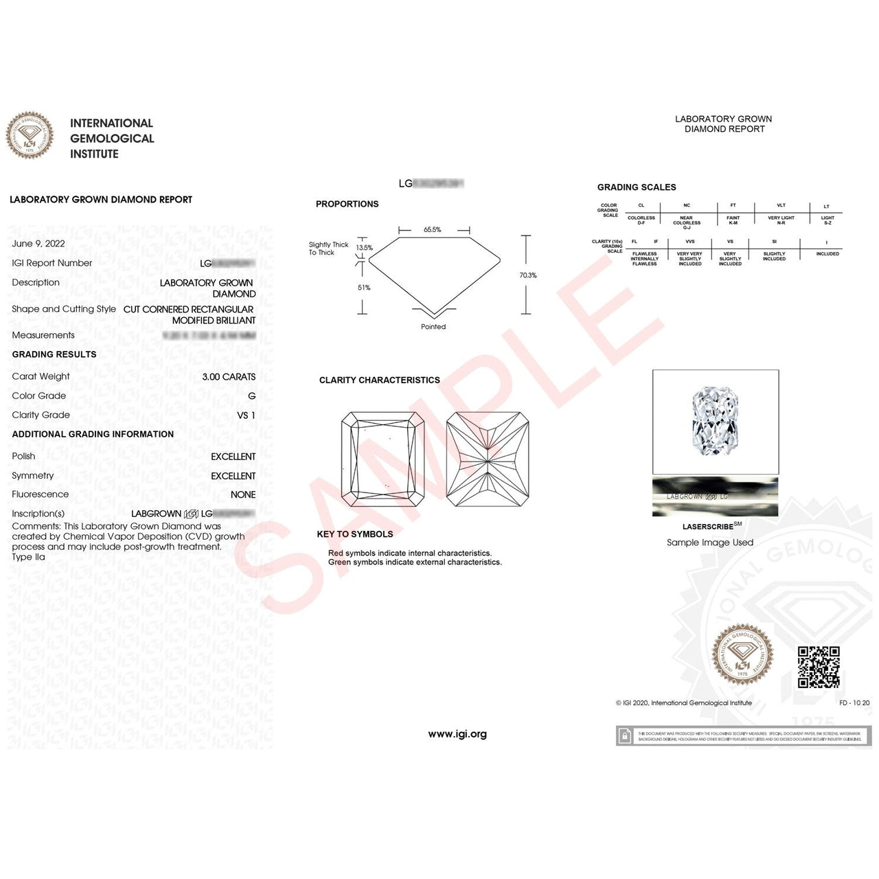 3 Carat Radiant Lab Grown IGI G/VS1 Diamond Solitaire Ring in 10K White Gold - KIAHMILLA