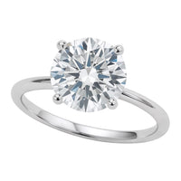 3 Carat Round Lab Grown IGI G/VS1 Diamond Solitaire Ring in 10K White Gold - KIAHMILLA