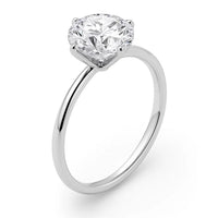 3 Carat Round Lab Grown IGI G/VS1 Diamond Solitaire Ring in 10K White Gold - KIAHMILLA