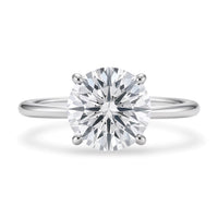 3 Carat Round Lab Grown IGI G/VS1 Diamond Solitaire Ring in 14K White Gold - KIAHMILLA