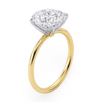 3 Carat Round Lab Grown IGI G/VS1 Diamond Solitaire Ring in 14K Yellow Gold - KIAHMILLA