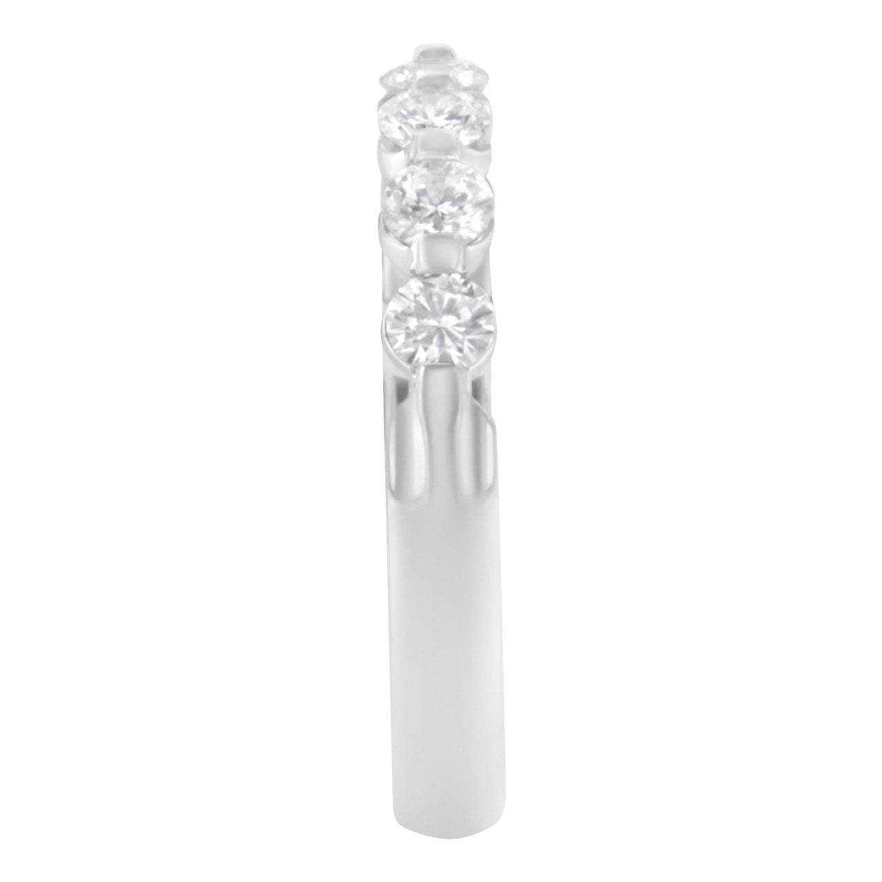 14K White Gold 1/2 cttw Diamond 5-Stone Band Ring (H-I Clarity, SI2-I1 Color)
